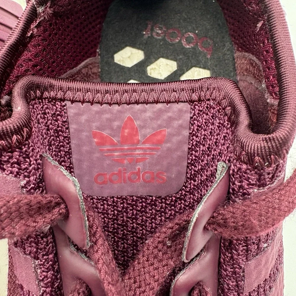 ADIDAS NMD R1 Men 8‎ Maroon Knit Running Sneaker Burgundy Gum Bottom EG2937
